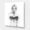 Designart - Monochrome Portrait of Woman Wearing Evening Dress - Modern Canvas Wall Art Print